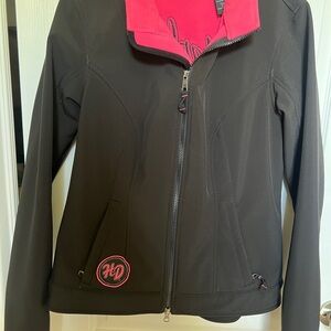 Harley Davidson Women's Black and Pink Jacket